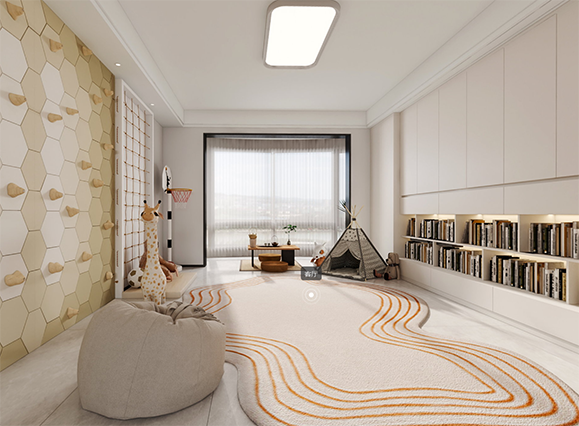 滕威城150平現(xiàn)代簡(jiǎn)約風(fēng)格四居室裝修VR全景圖