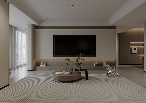 聯(lián)盟新城140㎡詫寂風(fēng)格裝修效果圖